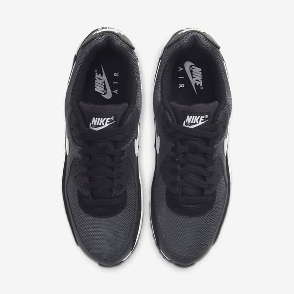 Grey / Dark Grey / Black / White Nike Air Max 90 Men's Sneakers | NK560QRX