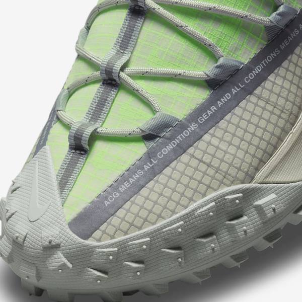 Grey / Green Nike ACG Mountain Fly Low Women's Sneakers | NK409BKP