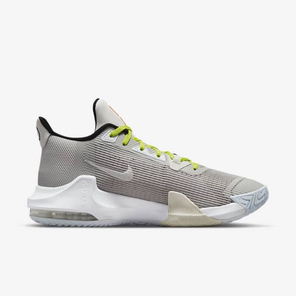 Grey / Green Nike Air Max Impact 3 Men's Basketball Shoes | NK528BUS