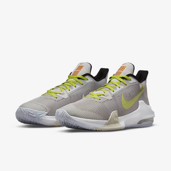 Grey / Green Nike Air Max Impact 3 Men's Basketball Shoes | NK528BUS