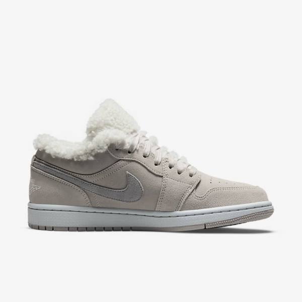 Grey / Grey / White Nike Air Jordan 1 Low SE Women's Sneakers | NK083UTN