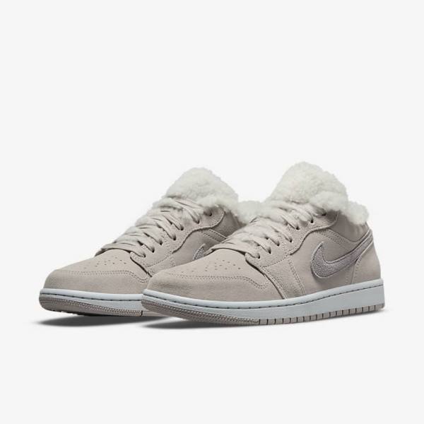 Grey / Grey / White Nike Air Jordan 1 Low SE Women's Sneakers | NK083UTN