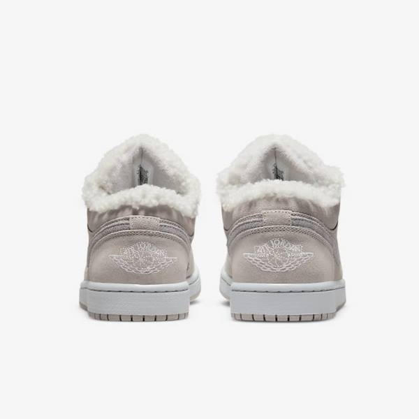 Grey / Grey / White Nike Air Jordan 1 Low SE Women's Sneakers | NK083UTN