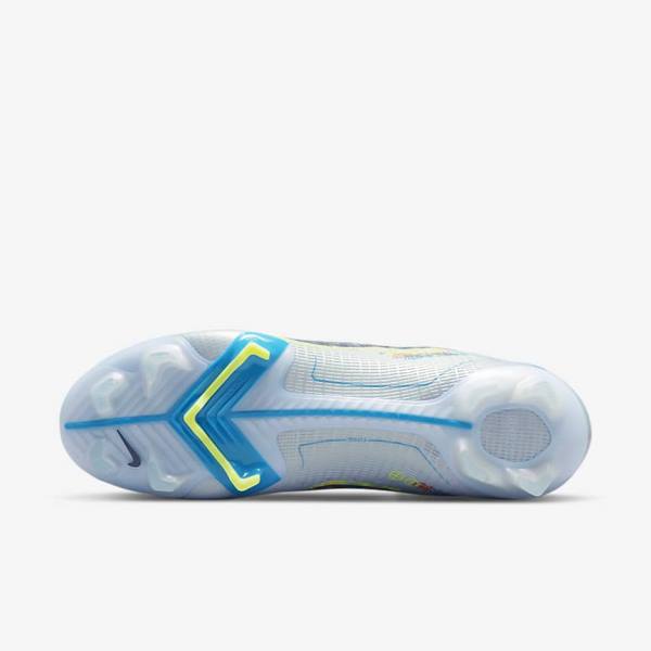 Grey / Light Blue / Blue Nike Mercurial Superfly 8 Elite FG Firm-Grounds Women's Football Shoes | NK295HQK