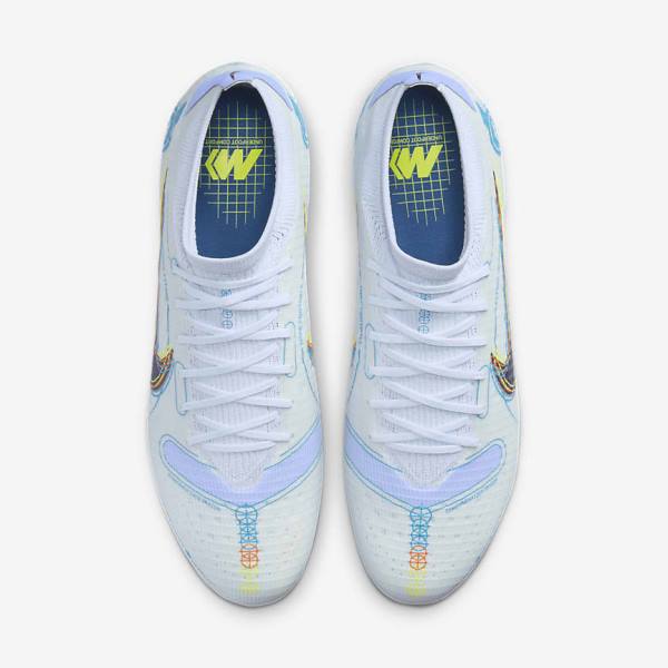 Grey / Light Blue / Blue Nike Mercurial Vapor 14 Pro FG Firm-Ground Women's Football Shoes | NK986FNE