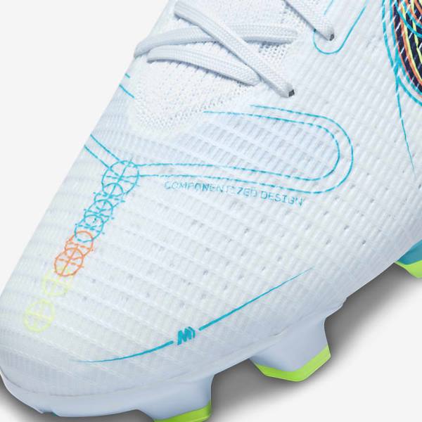 Grey / Light Blue / Dark Blue Nike Mercurial Superfly 8 Pro FG Firm-Ground Women's Football Shoes | NK162CYN