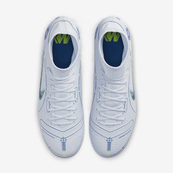 Grey / Light Blue / Dark Blue Nike Mercurial Superfly 8 Academy AG Artificial-Grass Women's Football Shoes | NK524CIE