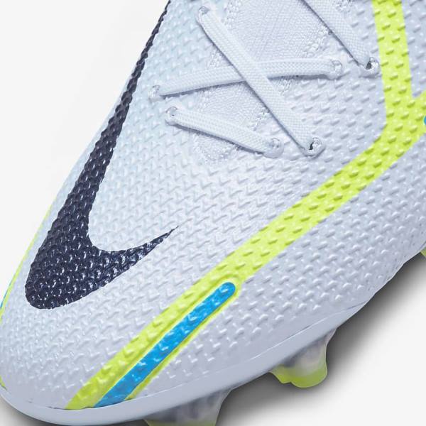 Grey / Light Blue Nike Phantom GT2 Elite FG Firm-Ground Women's Football Shoes | NK529QTW