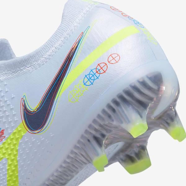 Grey / Light Blue Nike Phantom GT2 Elite FG Firm-Ground Women's Football Shoes | NK529QTW