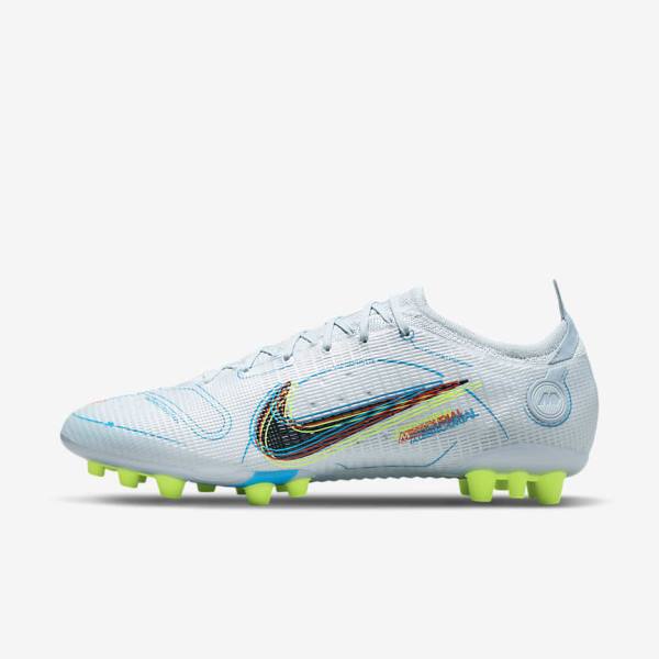 Grey / Light Blue / Orange / Blue Nike Mercurial Vapor 14 Elite AG Artificial-Grounds Women\'s Football Shoes | NK143LMU