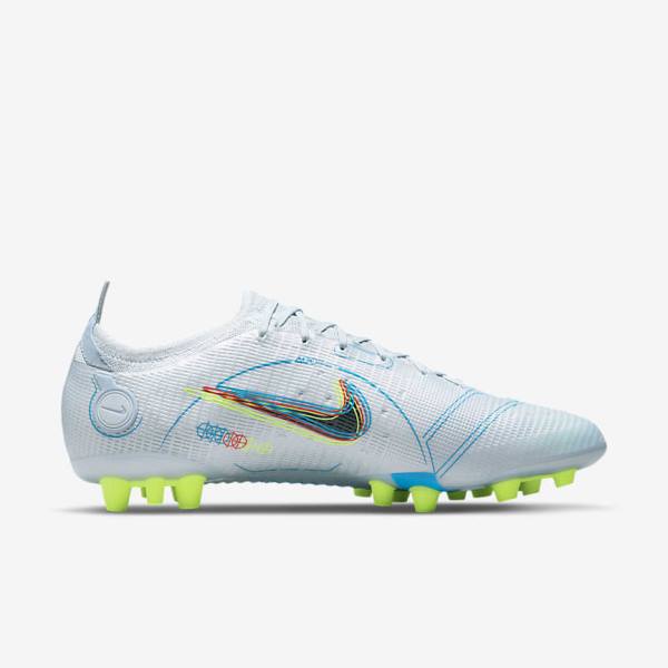 Grey / Light Blue / Orange / Blue Nike Mercurial Vapor 14 Elite AG Artificial-Grounds Men's Football Shoes | NK675JIC