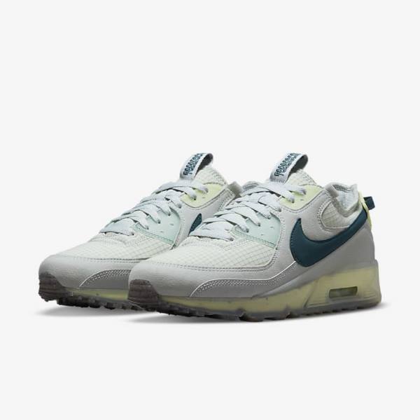 Grey / Light Green / Dark Turquoise Green Nike Air Max Terrascape 90 Men's Sneakers | NK967ORT