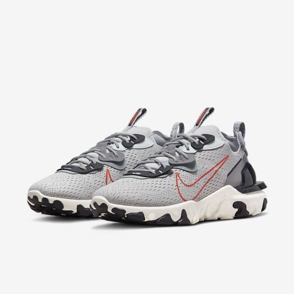 Grey / Light Grey / Orange Nike React Vision Men's Sneakers | NK245YOC