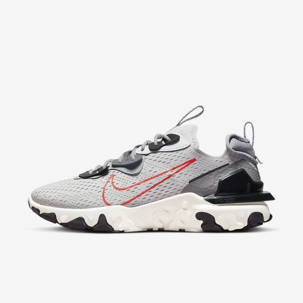 Grey / Light Grey / Orange Nike React Vision Men\'s Sneakers | NK245YOC