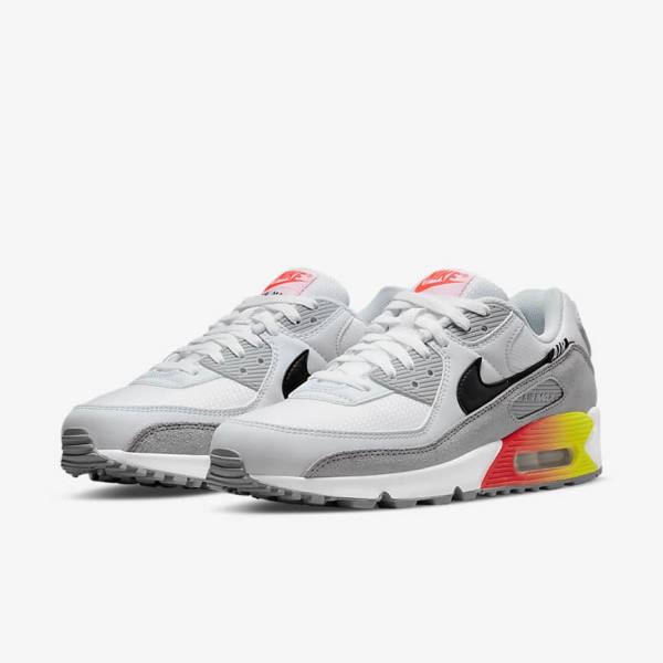 Grey / Light Red / Black Nike Air Max 90 Air Max Month Men's Sneakers | NK507TBM