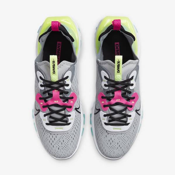 Grey / Pink / Black Nike React Vision Women's Sneakers | NK634YZN