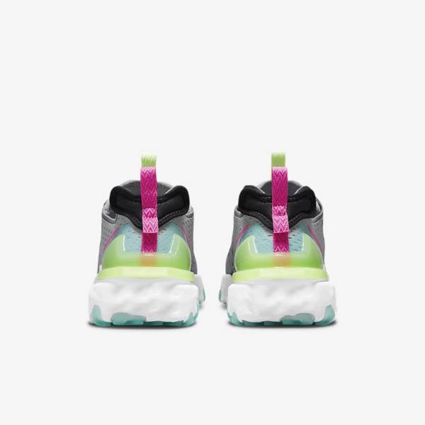 Grey / Pink / Black Nike React Vision Women's Sneakers | NK634YZN