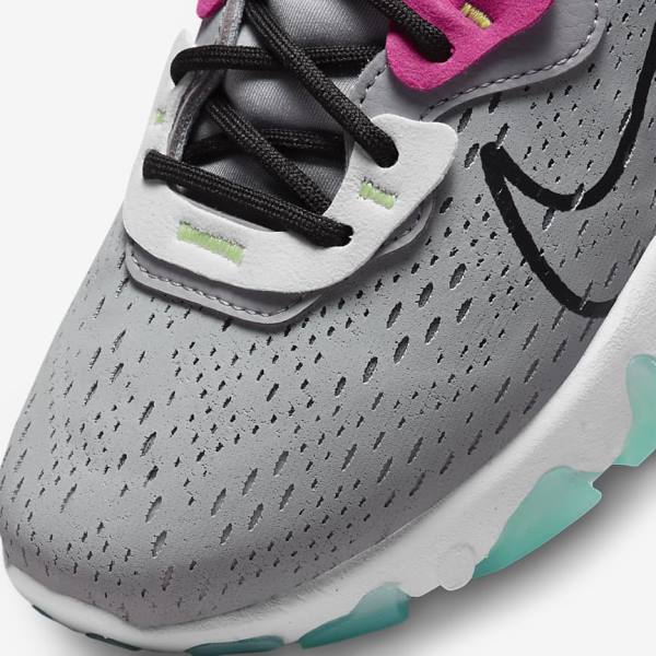 Grey / Pink / Black Nike React Vision Women's Sneakers | NK634YZN