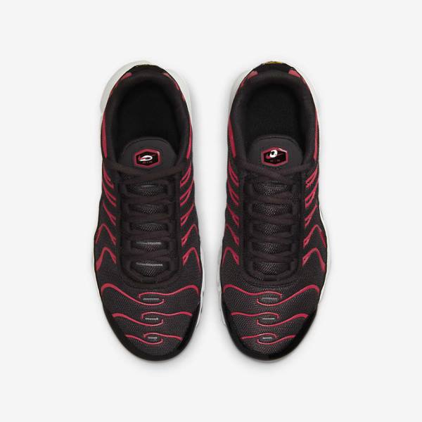 Grey / Red / White / Black Nike Air Max Plus Older Kids' Sneakers | NK526FVO