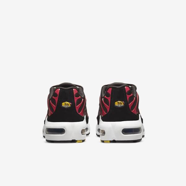 Grey / Red / White / Black Nike Air Max Plus Older Kids' Sneakers | NK526FVO