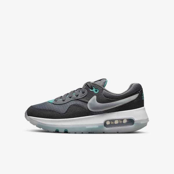 Grey / Turquoise / Dark Grey / Black Nike Air Max Motif Older Kids\' Sneakers | NK357FGE