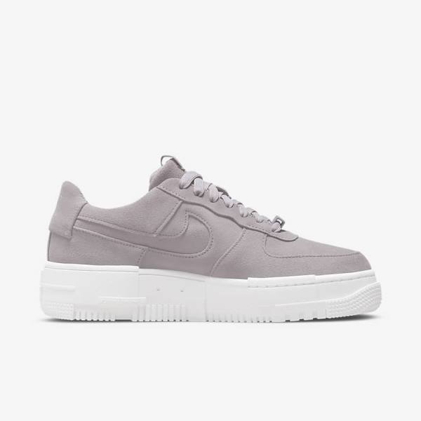 Grey / White / Grey Nike Air Force 1 Pixel Women's Sneakers | NK723JGA