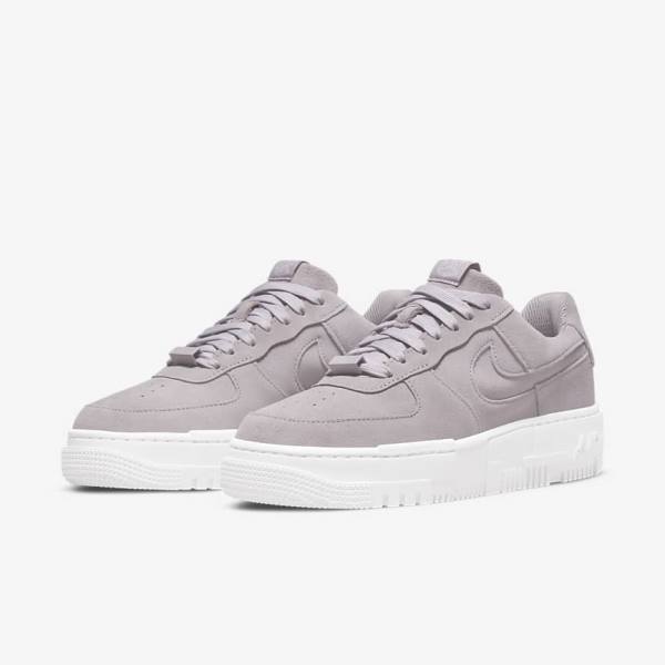 Grey / White / Grey Nike Air Force 1 Pixel Women's Sneakers | NK723JGA