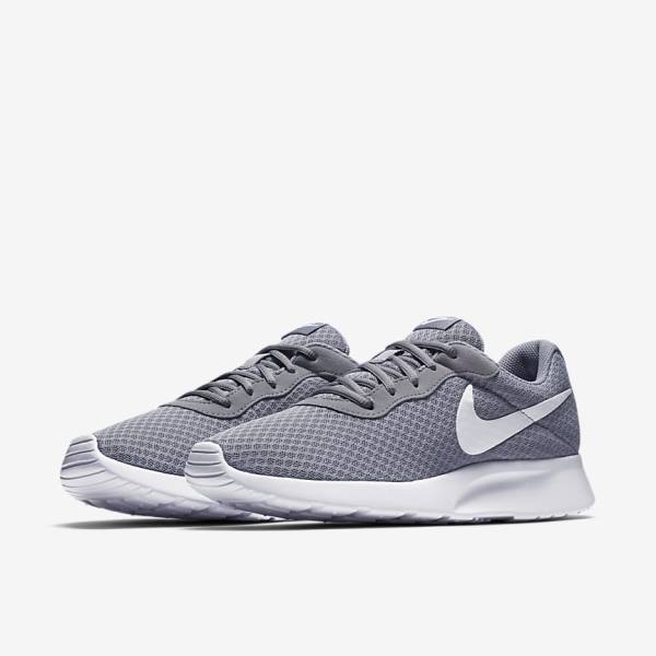 Grey / White Nike Tanjun Men's Sneakers | NK591WFX