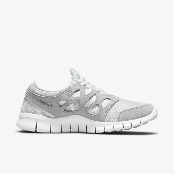 Grey / White / Platinum Nike Free Run 2 Men's Sneakers | NK148SEA