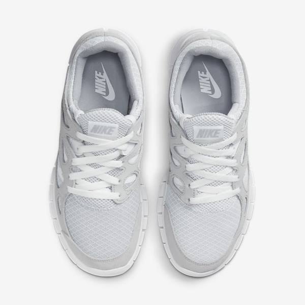 Grey / White / Platinum Nike Free Run 2 Men's Sneakers | NK148SEA