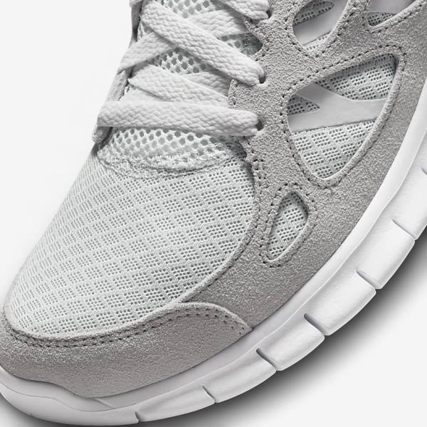 Grey / White / Platinum Nike Free Run 2 Men's Sneakers | NK148SEA