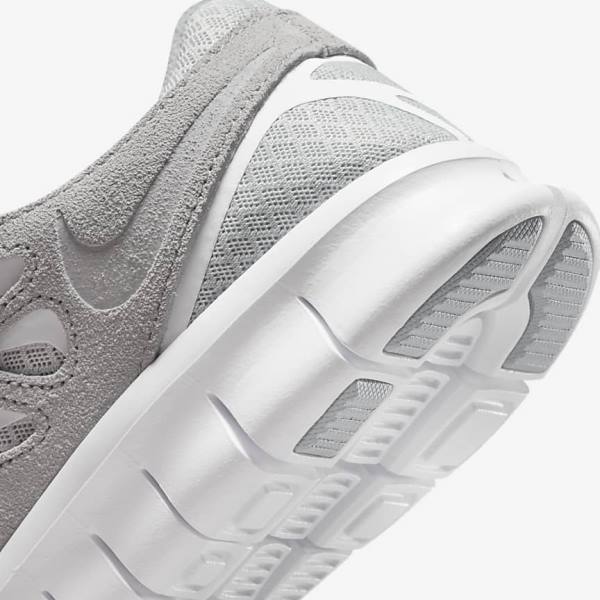 Grey / White / Platinum Nike Free Run 2 Men's Sneakers | NK148SEA