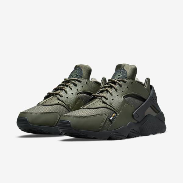 Khaki / Black / Gold / Khaki Nike Air Huarache Men's Sneakers | NK835USY