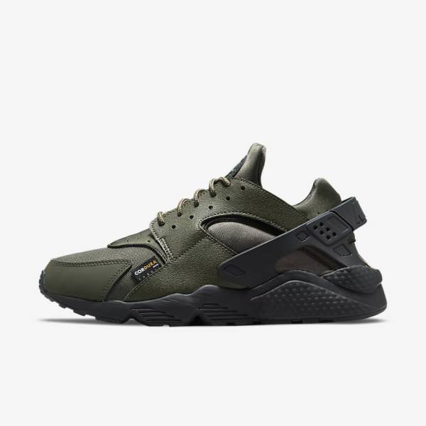 Khaki / Black / Gold / Khaki Nike Air Huarache Men\'s Sneakers | NK835USY