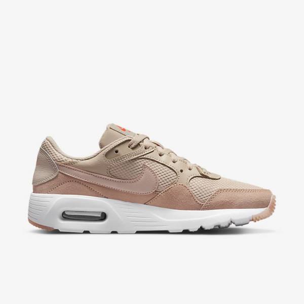 Khaki Grey / Rose / White / Pink Nike Air Max SC Women's Sneakers | NK270OKH