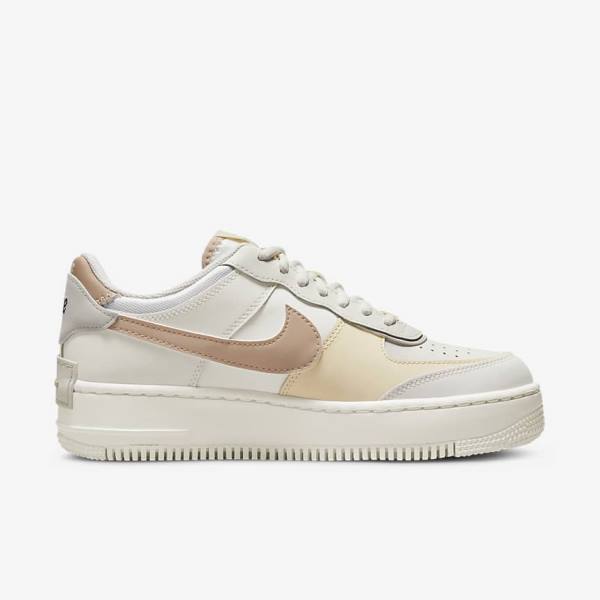 Khaki / Light Beige Nike Air Force 1 Shadow Women's Sneakers | NK648DKY