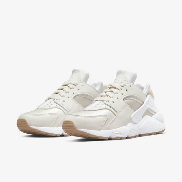 Khaki / Light Brown / White Nike Air Huarache Women's Sneakers | NK012OWG