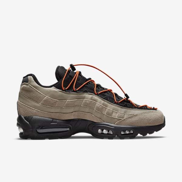 Khaki / Orange / Black Nike Air Max 95 Men's Sneakers | NK657VAP