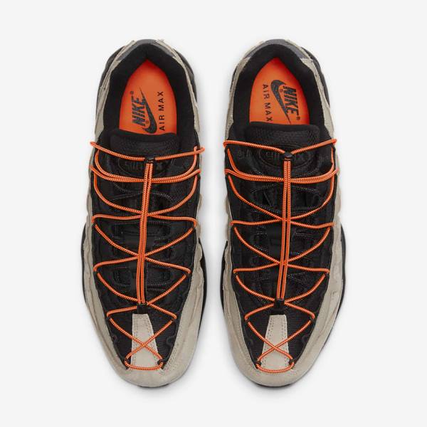 Khaki / Orange / Black Nike Air Max 95 Men's Sneakers | NK657VAP