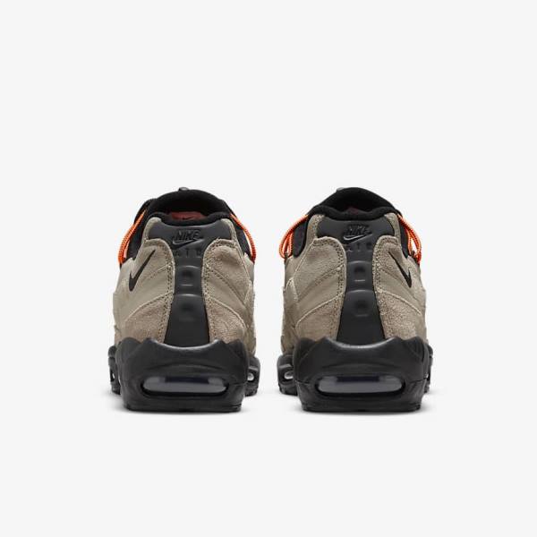 Khaki / Orange / Black Nike Air Max 95 Men's Sneakers | NK657VAP