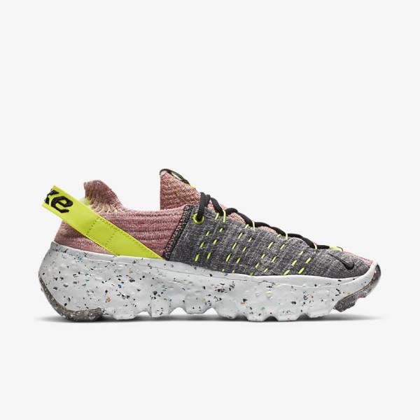 Lemon / Light Pink / Black Nike Space Hippie 04 Women's Sneakers | NK024BHV