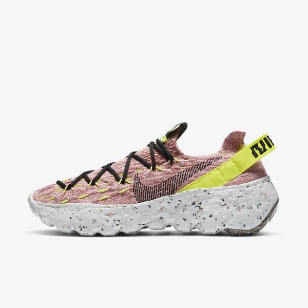 Lemon / Light Pink / Black Nike Space Hippie 04 Women\'s Sneakers | NK024BHV