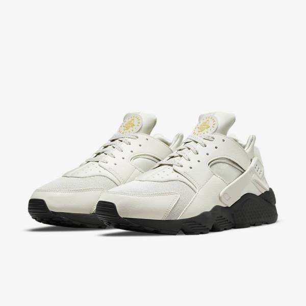 Light Beige / Black / Silver / Gold Nike Air Huarache Men's Sneakers | NK516JAE