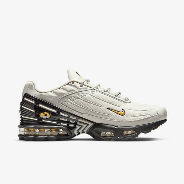 Light Beige / Black / Silver / Gold Nike Air Max Plus 3 Men's Sneakers | NK786DHG