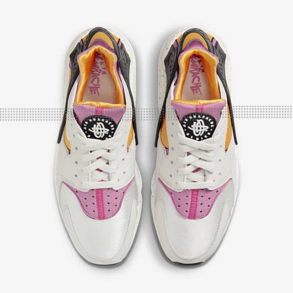 Light Beige / Gold / Black / Pink Nike Air Huarache Men's Sneakers | NK516BHV