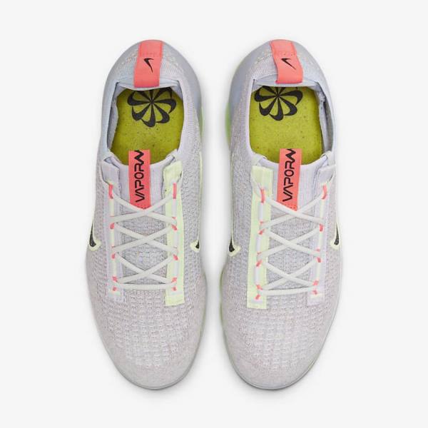 Light Beige / Light Green / Black Nike Air VaporMax 2021 FK Women's Sneakers | NK897RBU