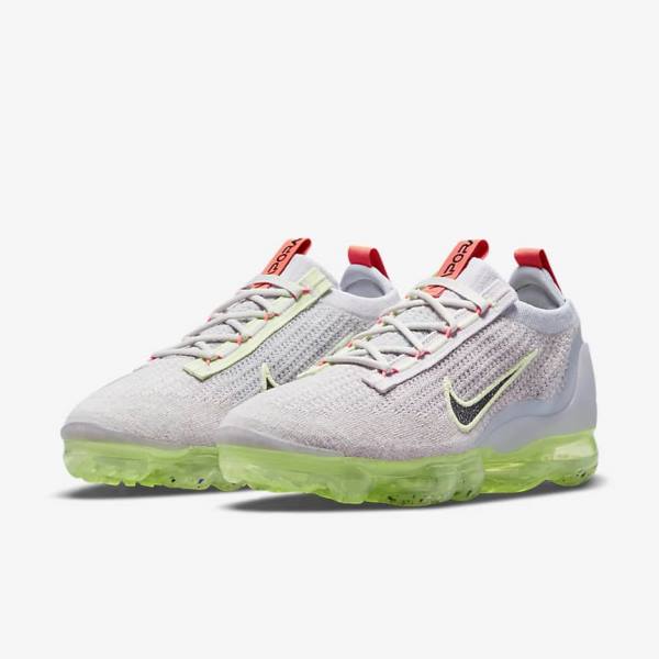 Light Beige / Light Green / Black Nike Air VaporMax 2021 FK Women's Sneakers | NK897RBU