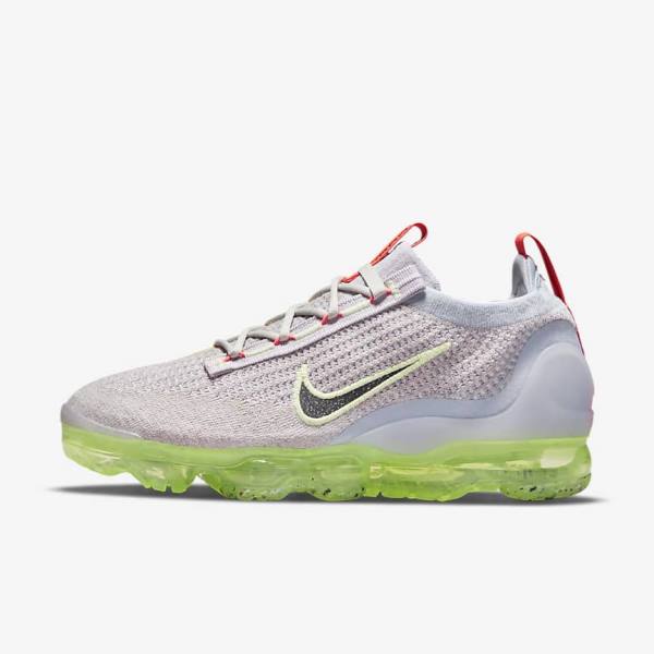 Light Beige / Light Green / Black Nike Air VaporMax 2021 FK Women\'s Sneakers | NK897RBU