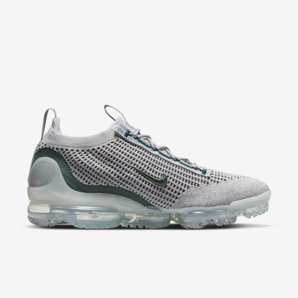 Light Beige / Metal Silver / Dark Turquoise Nike Air VaporMax 2021 FK SE Men's Sneakers | NK781EYG