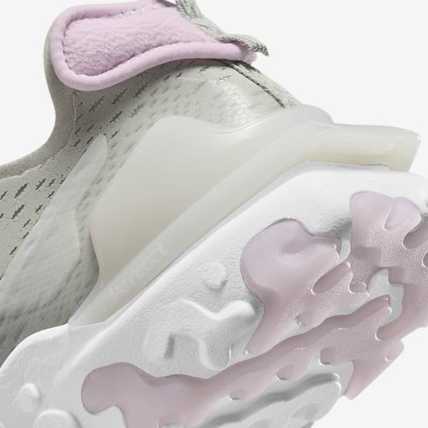 Light Beige / White / Pink Nike React Vision Women's Sneakers | NK041VDT